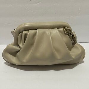 Anthropologie Oona Faux Leather Clutch in beige